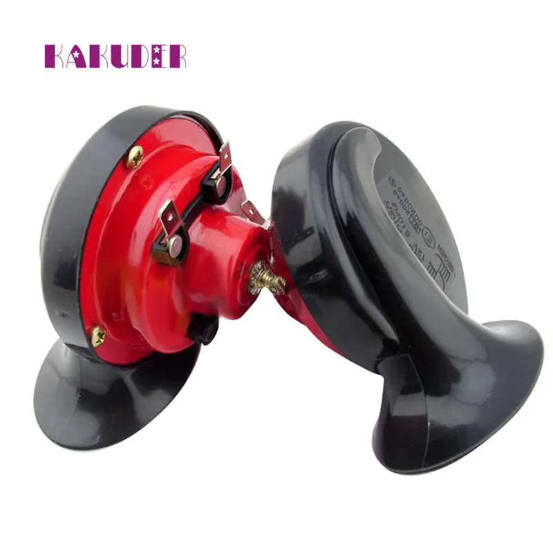 

One Pair 12V Loud Car Dual-tone Snail Electric Air Horn Siren Universal Cuerno del aire del caracol new drop shipping 17june21