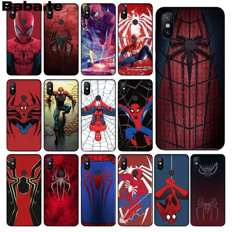 

Babaite SPIDER MAN DIY Luxury High-end Protector Case for Redmi 5 plus Note 5 Xuiaomi Mi 8 8SE 6 MIX 2 2S Mobile Cases