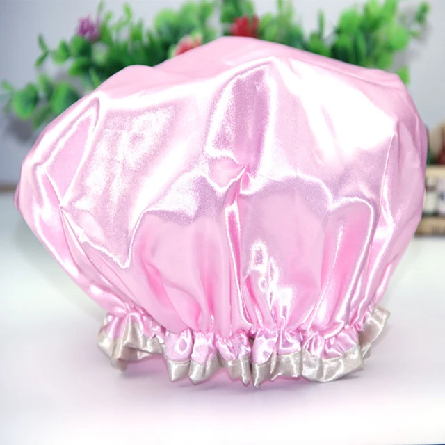 1 Pcs Womens Shower Cap Girls Deluxe Cute Kids Caps Waterproof Reusable
