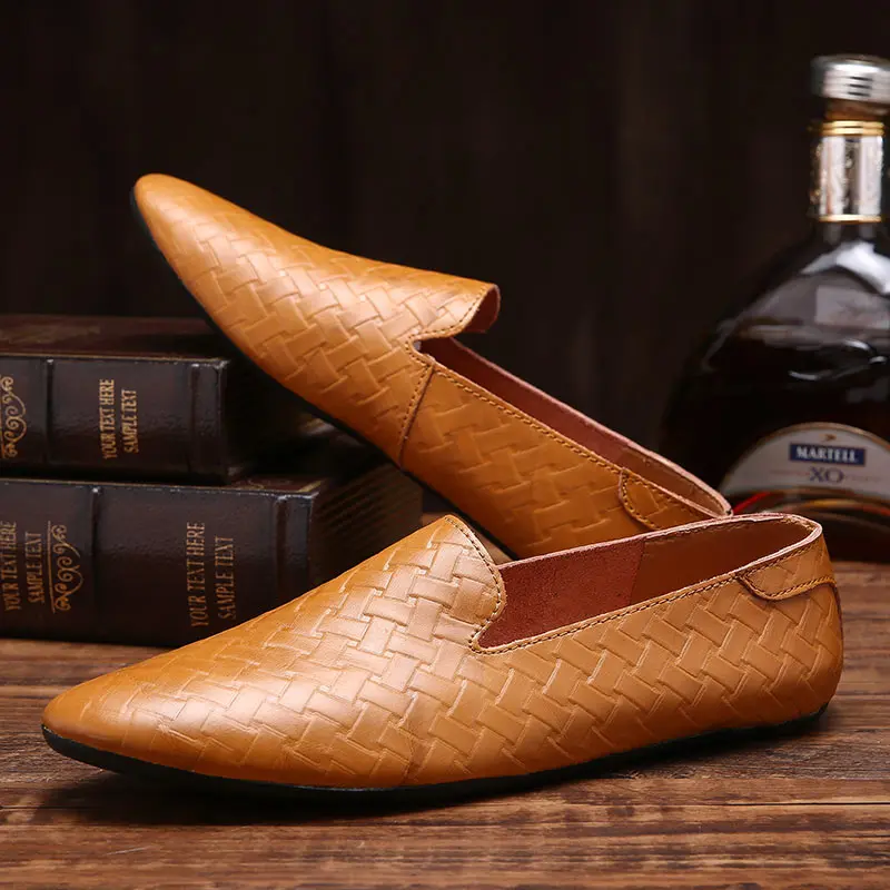 unique designer woven formal leather men shoes luxury brand evening wedding flat male footwear dress brogue oxford shoes for men (13)