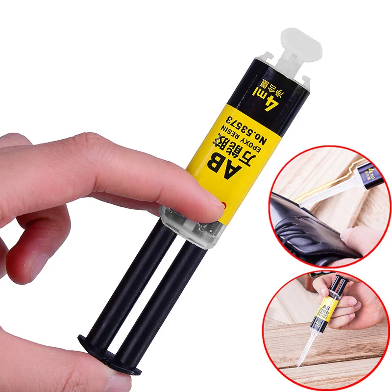 4ml 2 Minutes Curing Super Liquid AB Glue For Office Home Supply Glass Metal Rubber Waterproof Strong Adhesive Glue
