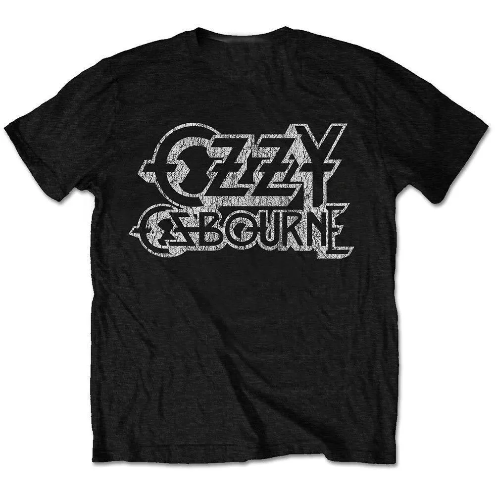 OZZY OSBOURNE Мужская футболка редкие старинные логотип черный хлопок Размеры 234XL N108 |