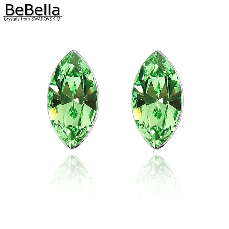 Женские серьги гвоздики с кристаллами BeBella marquise изготовленные элементами Swarovski
