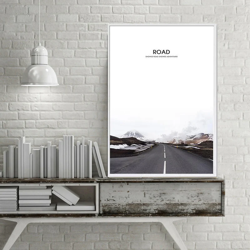 GeometricModern-Abstract-black-white-road-mountain-Canvas-A4-Big-Print-Poster-Nordic-Wall-Pictures-Living-Room (2)