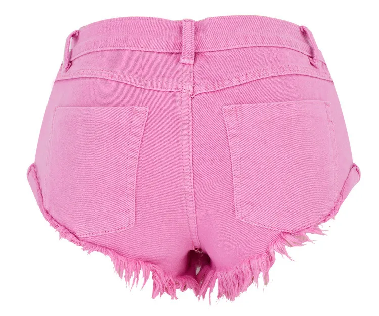 Desolation wind loose bullet-free curling exposed pockets beach hot pants macaroni powder (4)