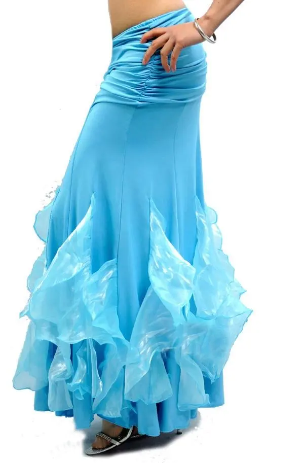 Мода/горячая новинка сексуальный танец живота костюм рыбий хвост юбка 9 цветов - Цвет: Light blue