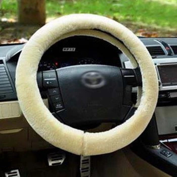 

Winter steering wheel cover plush handle set warm steering wheel cover