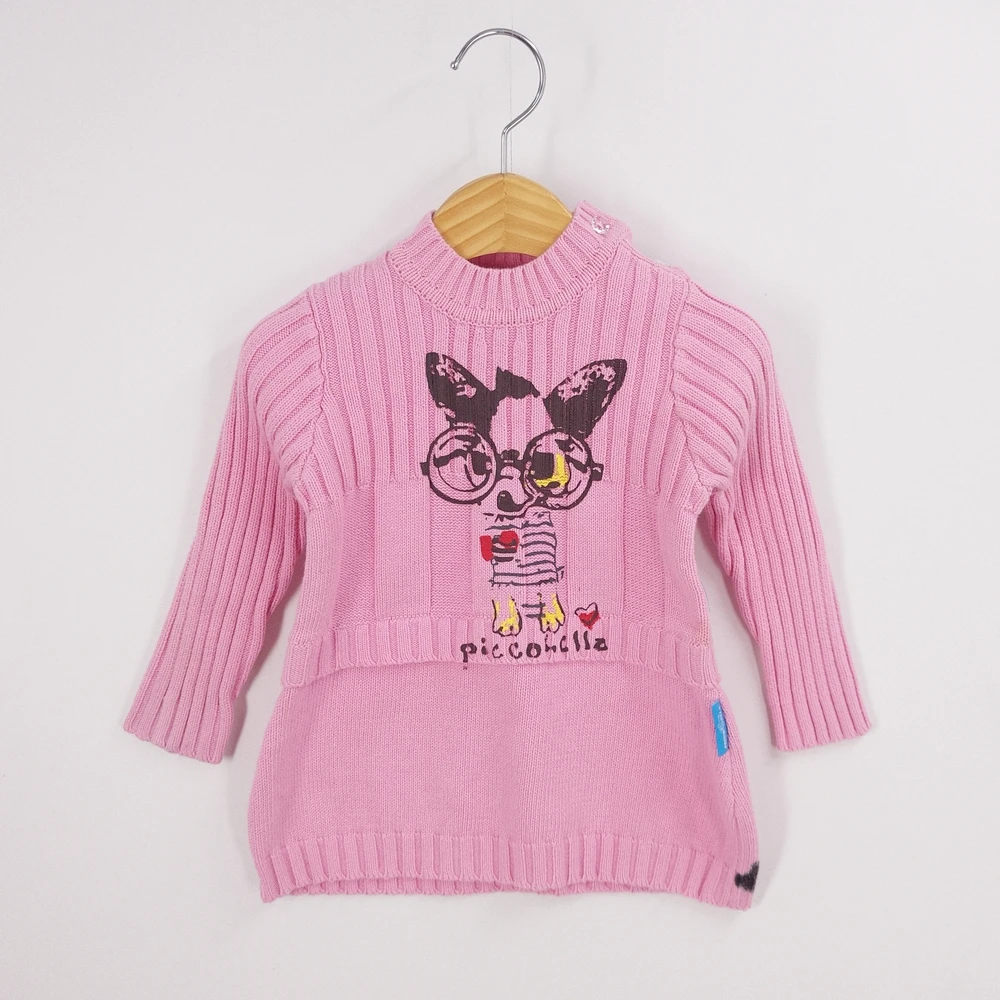 2 3T Baby Girls Sweaters Spring Autumn 100 Cotton Dog Printed Thicken