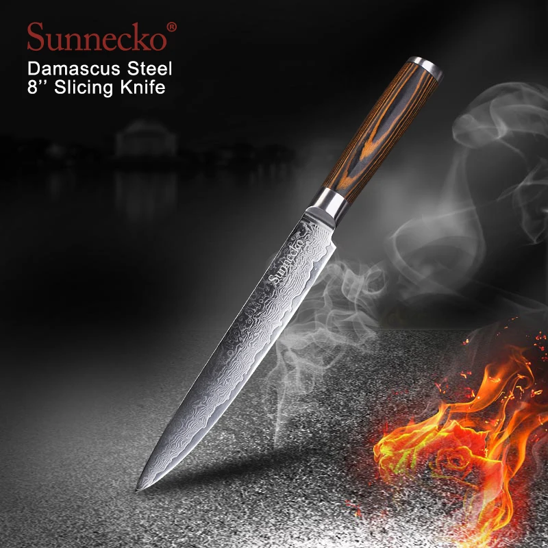 SUNNECKO 4 шт. Кухня набор ножей из дамасской стали Сталь утилита нож для очистки