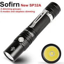 Sofirn SP32A мощный светодиодный фонарик 18650 Cree XPL2 1550 лм, высокая мощность, 2 группы, EDC фонарик, медная лампа DTP MCPCB