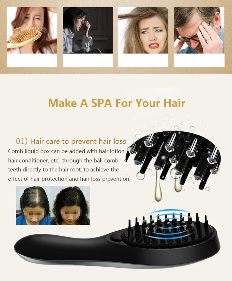 Estimular o Crescimento do Cabelo Pente de Cabelo Regrowth do Cabelo Importados para Líquidos Multifunções Vibração Rebrota Massagem Couro Cabeludo Massageador Pode no Mod. 1259020 9 Weddings & Events