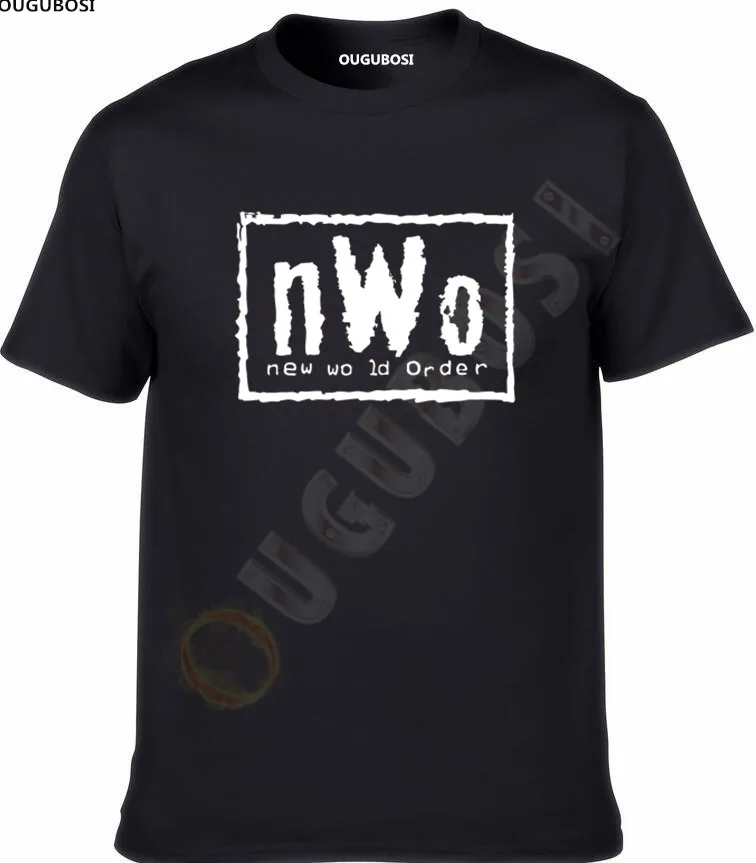 الكبار رجل nWo النظام العالمي الجديد شعار المصارعة الأسود تي شيرتات قصيرة الاكمام المحملة الكبار رجل nWo النظام العالمي الجديد شعار المصارعة الأسود تي شيرتات قصيرة الاكمام المحملة