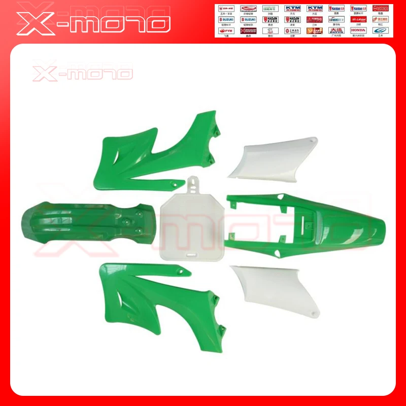 

Green Apollo 27 Dirt Bike Full Plastic Cover Kits Plastics Fairing For Orion Pit Bike Motocross 110 125 140 150 200CC