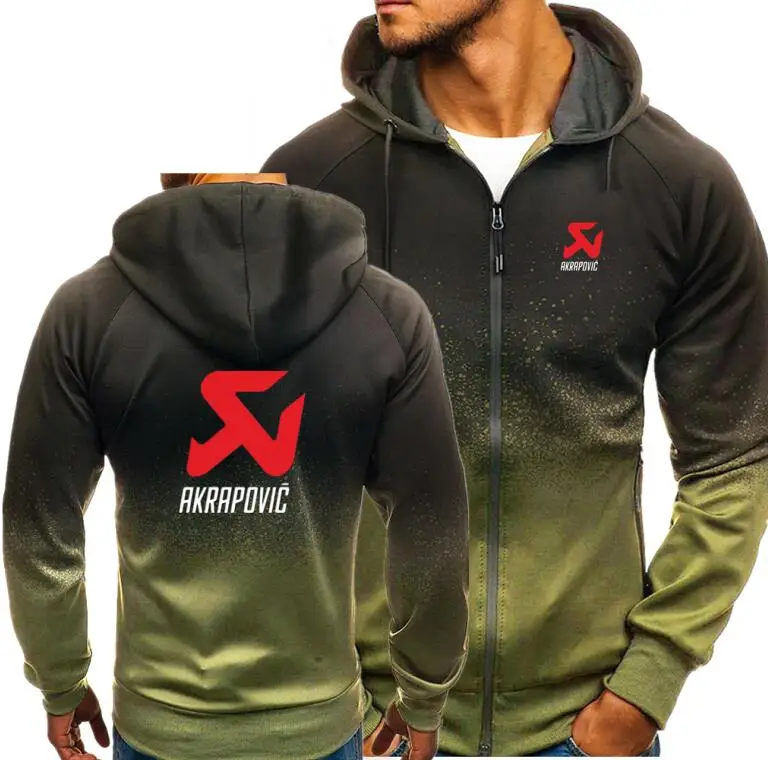 

Spring Casual Men Hoodies AKRAPOVIC Decal Zipper Sweatshirts Fashion Mens Hooded Jackets Autumn Male Coat Hoody Outwear