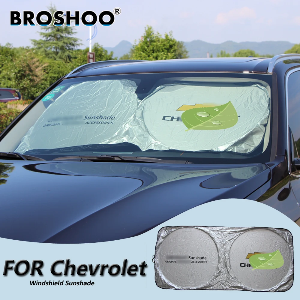 BROSHOO Car Windscreen Sunshade Front Window Sun Shade Windshield Visor Cover For Chevrolet Sail Aveo Cruze Blazer Captiva Spark car-window-covers-for-sun