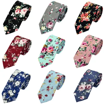 

Men Business Tie 6CM Floral Flower Necktie Wedding Party Cotton Neck Ties RSTIE0309