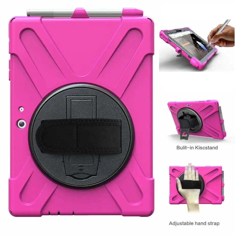 

Armor Coque For Microsoft Surface Go Case 10 inch 2018 Case Hand Strap 360 Rotation Stylus holder Case for Suface Go 10 '' Case