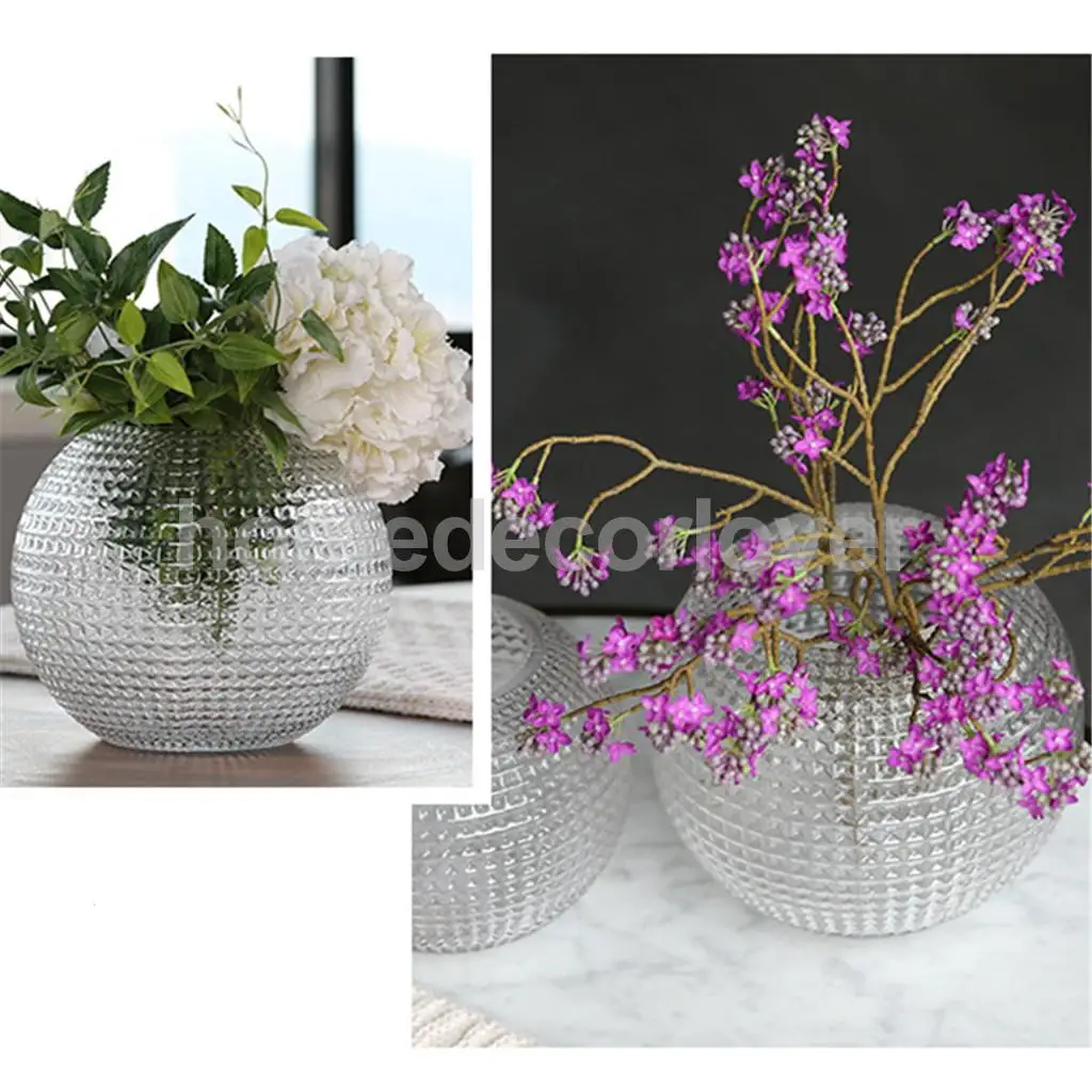 OVAL BALL FLOWER FLORAL VASE PLANTER POT GLASS TERRARIUM CONTAINER