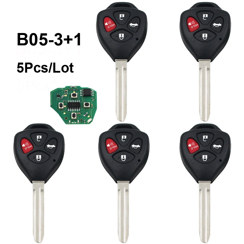 5Pcs/Lot B05 3+1 Original 3+1/4 Button Universal Car Key Remote Control
