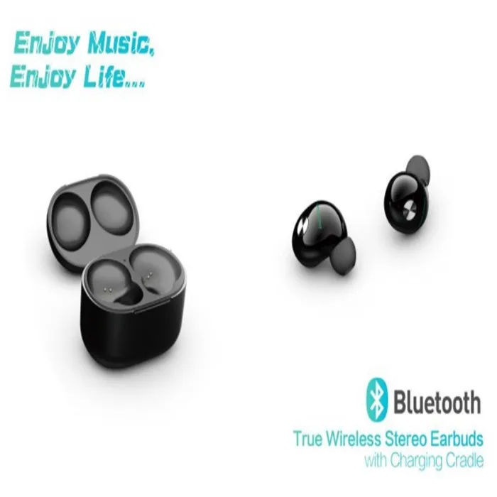 

mini hifi hidden earbuds for sports confortable wearing CVC noise reduction mulitple connections hifi earphone in black white co