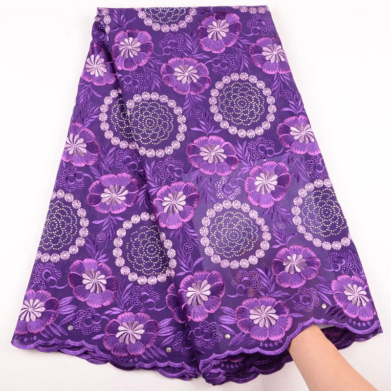 

Purple Lace Fabric 2019 Swiss Voile Lace In Switzerland High Quality African Dry Cotton Voile Lace Fabric For Wedding Y1517