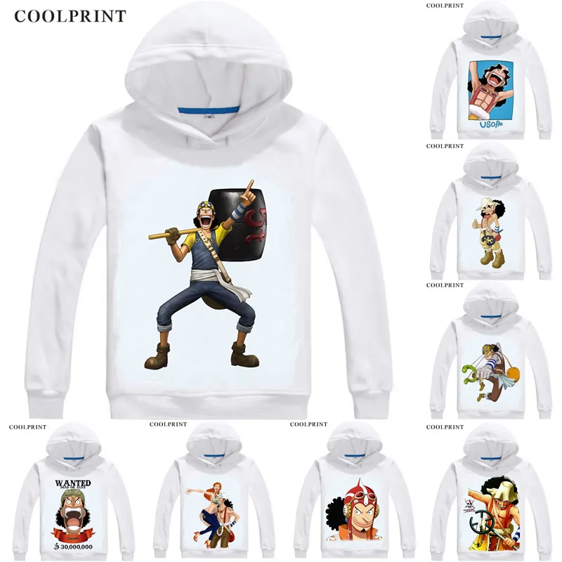 COOLPRINT ONE PIECE Hoodies Anime Hoodie Manga Wan Pisu Straw Hat