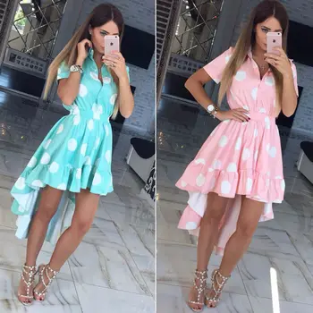 

Hot 2018 New Fashion Women Summer Casual Shirt Dress Party Club Sexy Long Mini Dress Outwear