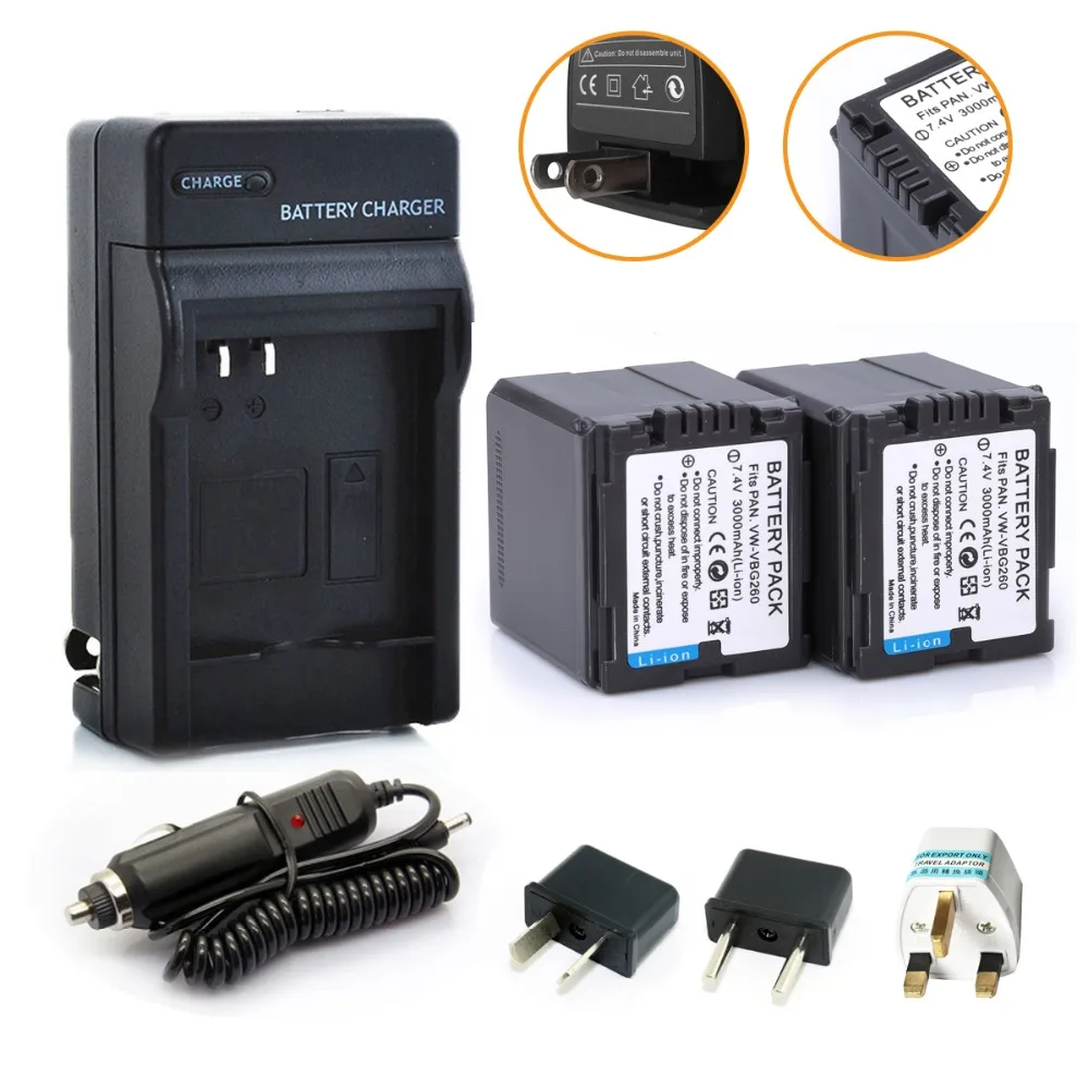 [HIBTY] 2*7 4 V 3000mAh литиево-ионная VW-VBG260 VW VBG260 Батарея + автомобиля Зарядное устройство