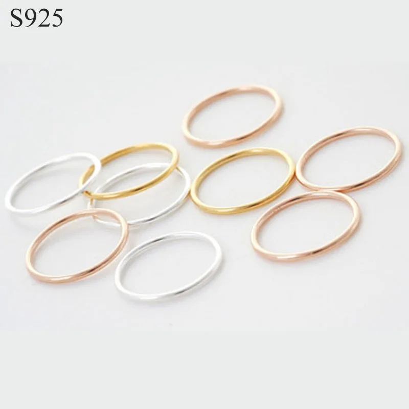Genuine Real Pure Solid 925 Sterling Silver Rings for Women Jewelry