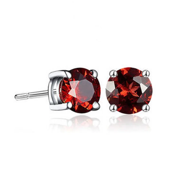 Detail Feedback Questions About Women Men Garnet Amethyst 18kgp Detail Feedback Questions About Women Men Garnet Amethyst 18kgp Lady S Stud Earring 2017 Fashion Fast Shipping Violet Color 925 Sterling Silver Earrings