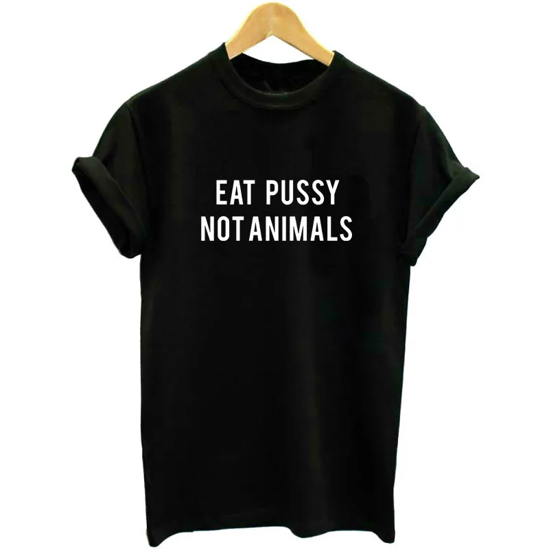 Футболка с принтом Eat Pussy Not animals все цвета футболки Женская графическая футболка
