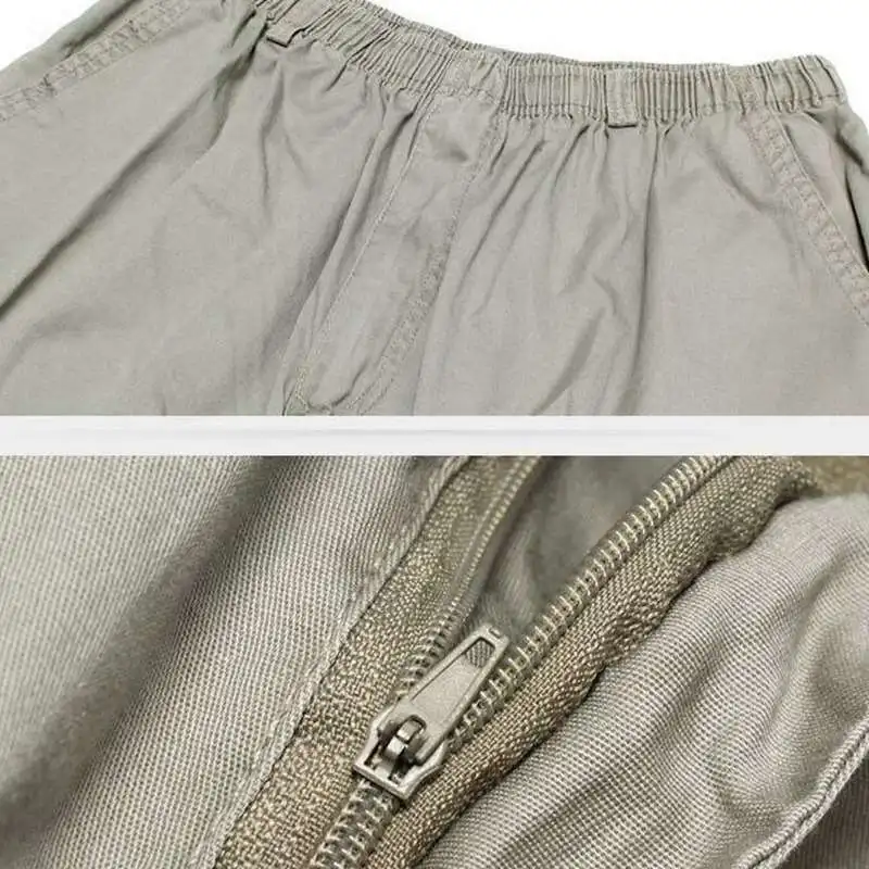 Мужские брюки Cagro размера плюс 6XL 7XL, летние, с карманами, на дверь, мужские, Armygreen, тонкие, эластичные, 8XL, серые, 48, прямые брюки