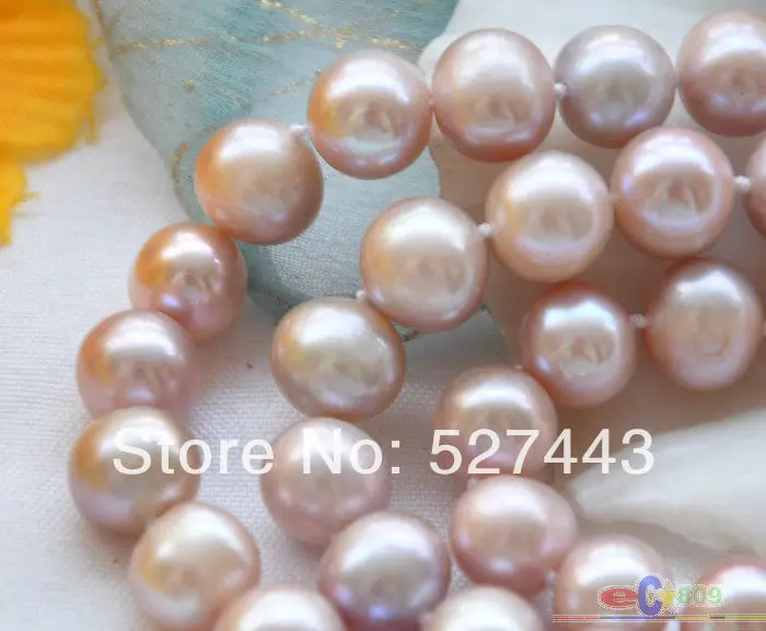 

Wholesale P4291 3row 8" 10mm lavender round FRESHWATER CULTURED pearl BRACELET