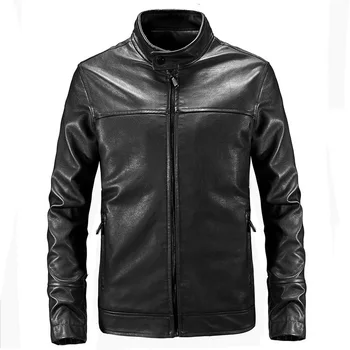 

NIBESSER 2018 PU Faux Leather Jacket Men Autumn Winter Casual Man's Jackets Solid Clothes Elastic Cool Moto Motorcycle Outerwear