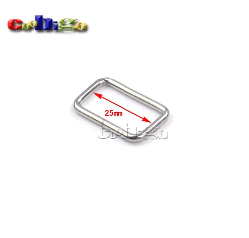 

10pcs Pack 1"(25mm) Rectangle Rings Nonwelded Nickel Plated Loops For Dog Collar Belt Webbing Ribbon Tie Backpack Bag Parts