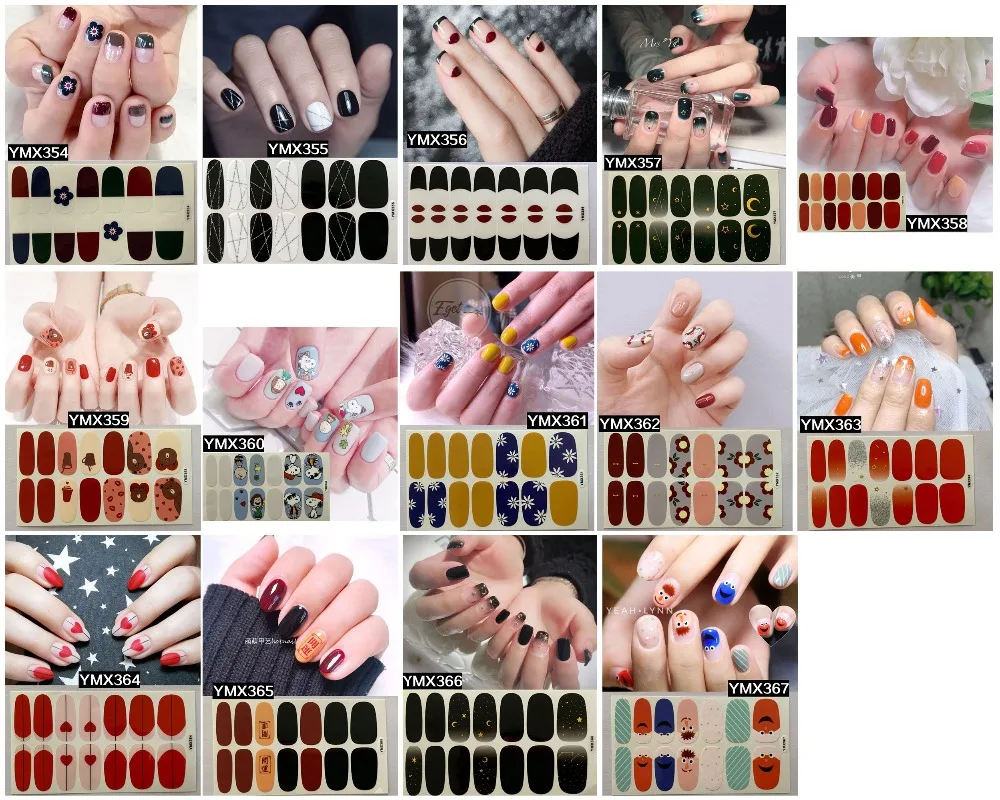 

Nail art Full-Cover Sticker Sheet 14tips Sticker Polish Sticker Moon&Star Snowflake Series YMX354-367