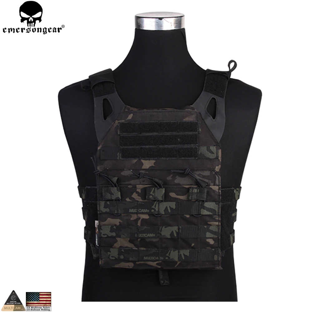 EMERSONGEAR JPC Vest LightWeight MOLLE Special Plate Carrier Hunting Easy Vest for Paintball Airsoft emerson 500D Multicam Black