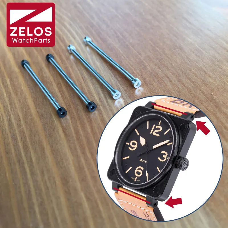 2pieces/set 34mm inner Hexagon watch screw tube screw bar rod for Bell