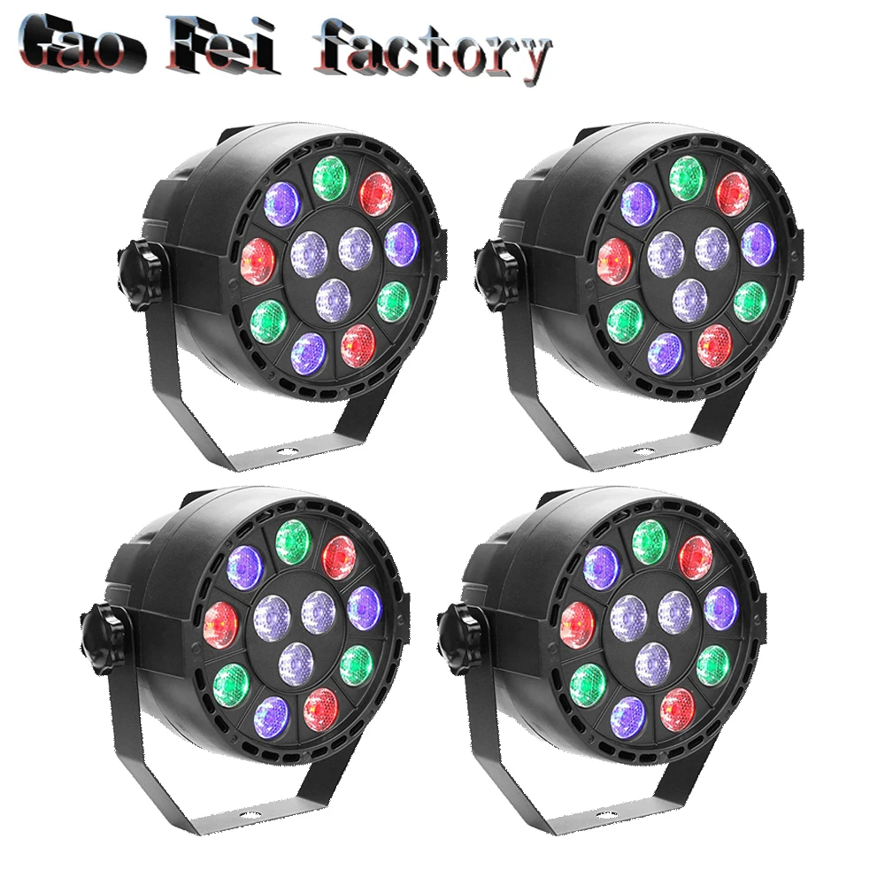

4pcs/lot Led Par Light 12x3W dj party lights RGBW Disco Effect Stage Lighting Effect with 8 channels decoration for decoration