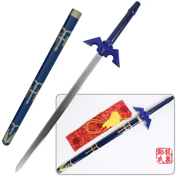 

Free Shipping The Legend of Zelda Sowrds Cosplay Blue Replica Master Sword Prop Display Steel Blade Halloween Decorative