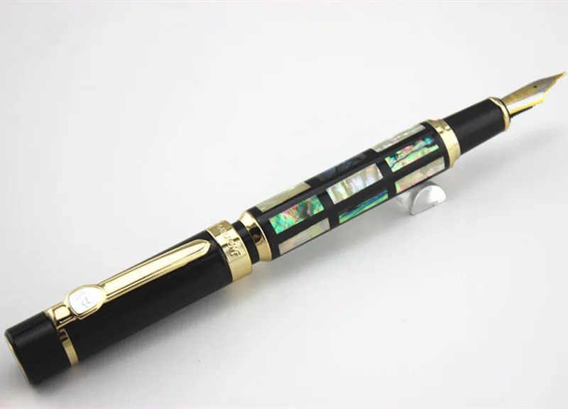 Роскошная перьевая ручка Jinhao 650 черного цвета 18kgp со средним пером Great Wall