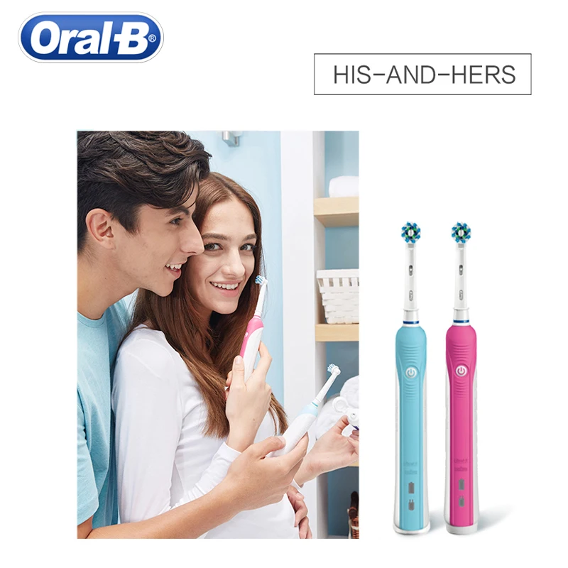 Электрическая зубная щетка Oral B регулируемая со сменной головкой лучший подарок