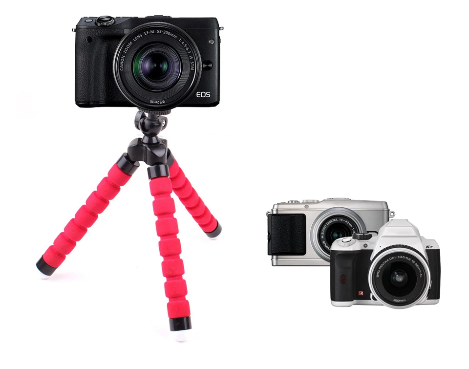 Mini Flexible Tripods tripod for phone Mobile camera holder  smartphone monopod tripe stand octopus mini tripod With Phone Clip (11)