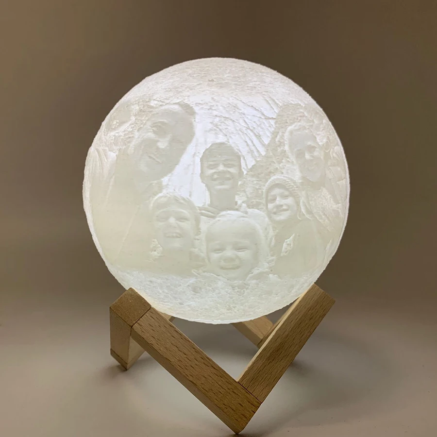 Прямая поставка Индивидуальная 3D печать Лусветильник ПА USB зарядка Фото на заказ