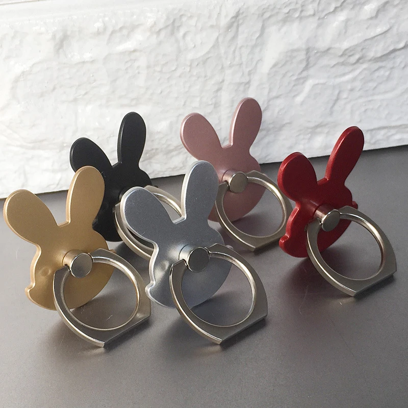 Universal Rabbit Design Phone Holder 360 Degree Metal Finger Ring Mobile Phone Stand Holder For iPhone Samsung Case Couqa Caqa Universal Rabbit Design Phone Holder 360 Degree Metal Finger Ring Mobile Phone Stand Holder For iPhone Samsung Case Couqa Caqa