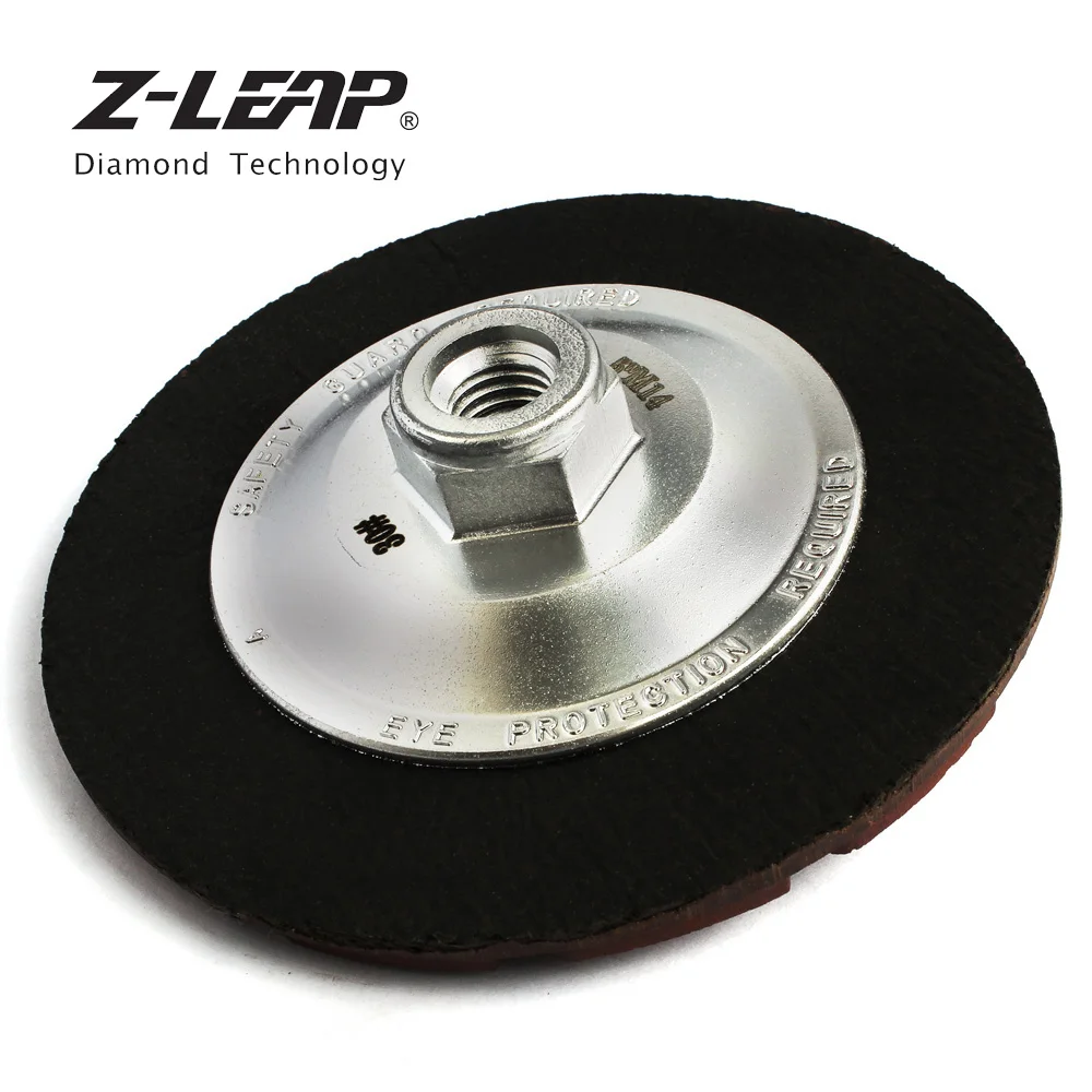 Z-LEAP 5" 1PC Diamond Dry Grinding Wheel Ceramic Bond Cup Edge Polishing Disc Concrete Epoxy Floor Abrasive Tool With 5/8-11 M14