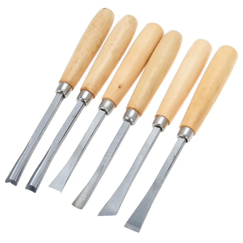 

newly 6PCS Assorted Wood Working Chisel Carving Chisels Tools Gouge Skew Sculpting Hand Tool Set YU-Home