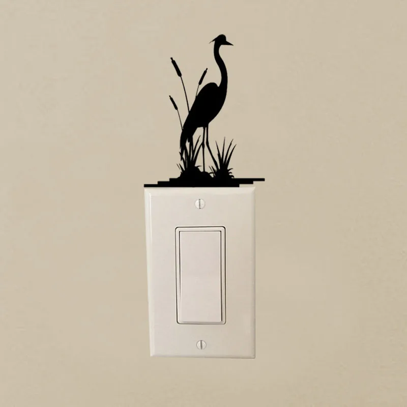 

WANGZHIMING new cartoon DIY 3d wall stickers for kids rooms Heron for wall stickers bedroom home decor living room