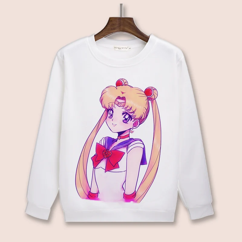 

High-Q Unisex Anime Cosplay Sailor Moon Chiba Mamoru Chibiusa Mizuno Ami O Neck Hoodie Sweatshirts Pullover