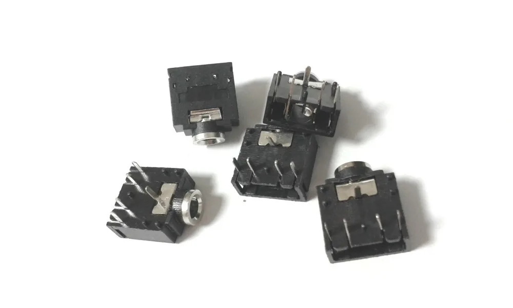 500pcs 1 8 3 5mm Stereo Jack Headphones Socket PCB Panel Mount 5PIN connector